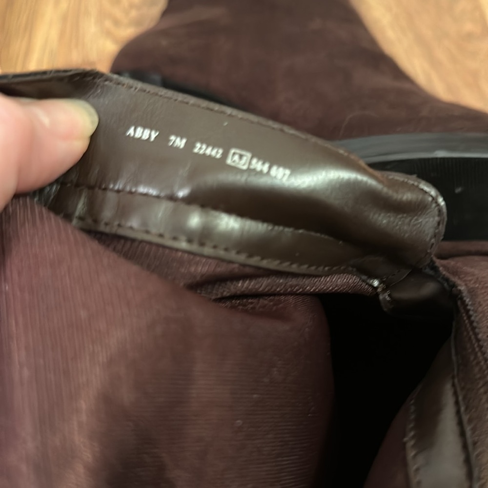 Apostrophe Brown Faux suede boots size 7 - Picture 8 of 13